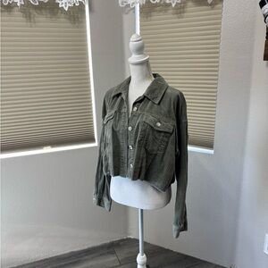 FOREVER 21 • Green Suede Jacket